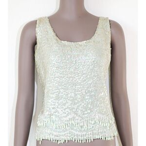 Vintage Boho Beaded Summer Tank Top Festival Bohemian‎ Top Size Medium